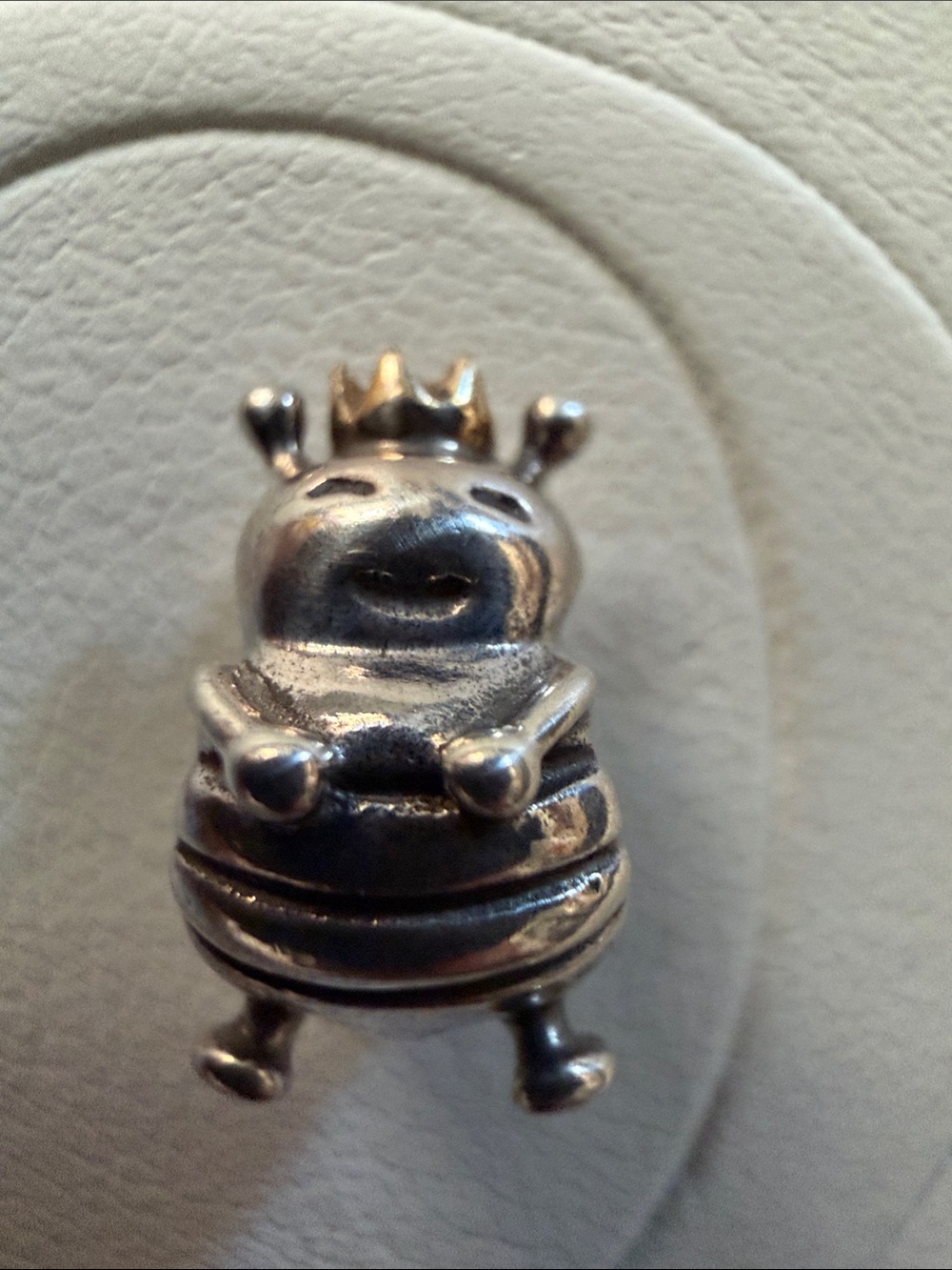 Authentic Pandora Two tone Queen Bee Silver Charm 14k 925